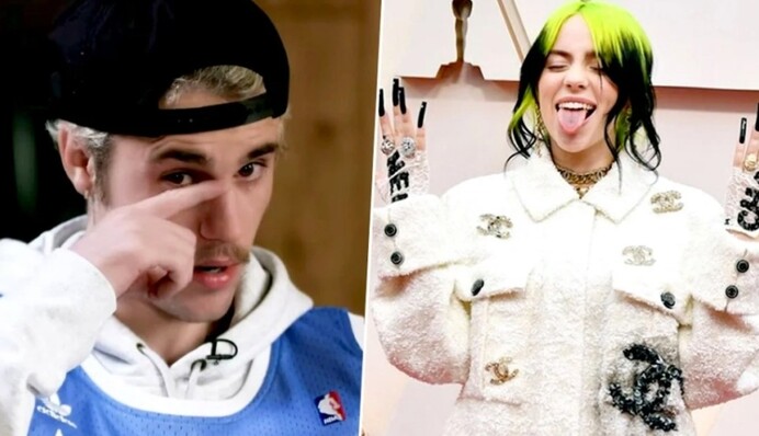 Джастін Бібер боїться, що Біллі Айлиш повторить його помилки, тому зголосився захищати співачку