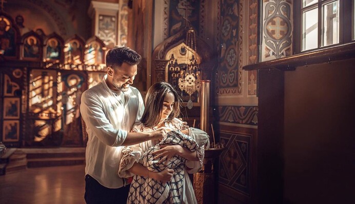 Тимур Мірошниченко показав зворушливі фото з хрестин маленького сина