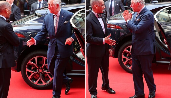 Из-за эпидемии коронавируса принц Чарльз попал в неловкую ситуацию с рукопожатием: фото