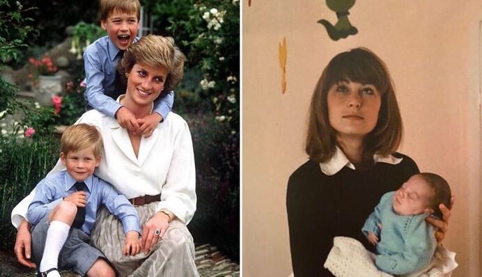 Кейт Миддлтон и принц Уильям поделились милыми детскими фото со своими мамами