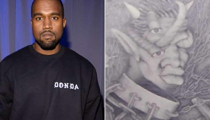 Школьные рисунки Канье Уэста оценили в десятки тысяч - когда-то он продавал их за $10