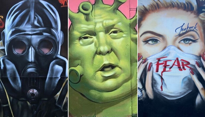 Каким мир запомнит коронавирус: 15 эффектных граффити из разных уголков мира