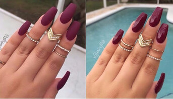 Красный, бордовый и цвет вина: 10 оригинальных вариантов маникюра на май-июнь
