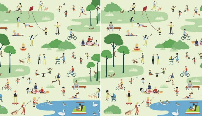 У мережі стала популярною нова картинка-загадка - в середньому люди знаходять 10 відмінностей за хвилину