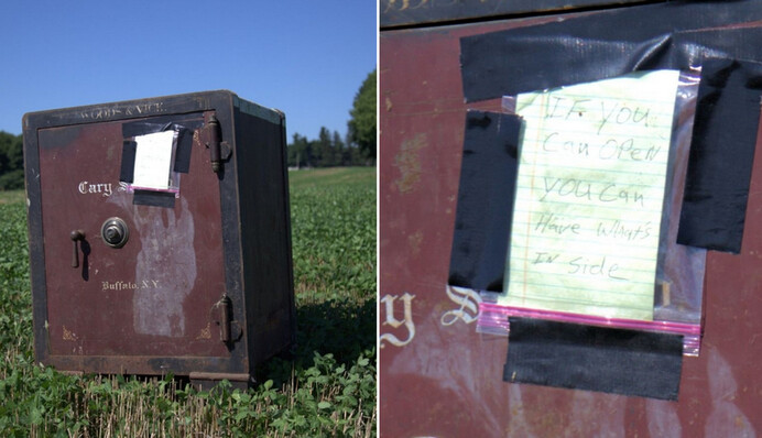 Фермер знайшов на ділянці 300-кілограмовий сейф з запискою - він змінив його життя на карантині