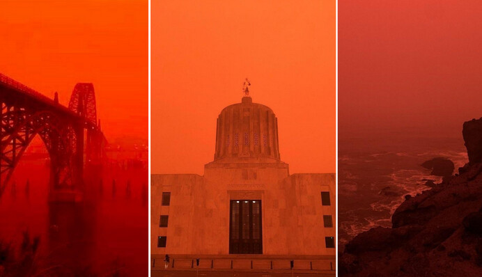 Жители США показали апокалипсис в Орегоне - к ним добрались масштабные лесные пожары