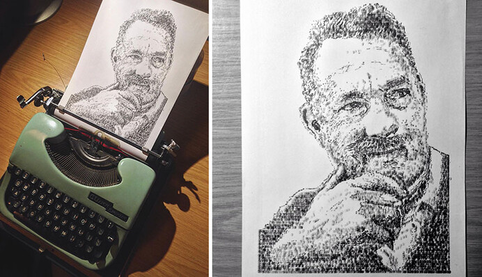 Студент створює малюнки за допомогою старої друкарської машинки, і ось 10 його кращих робіт