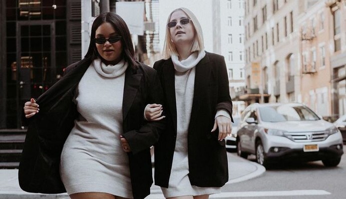 Подруги з різними фігурами вдягнули однакові наряди та довели всім - важливий стиль, а не розмір