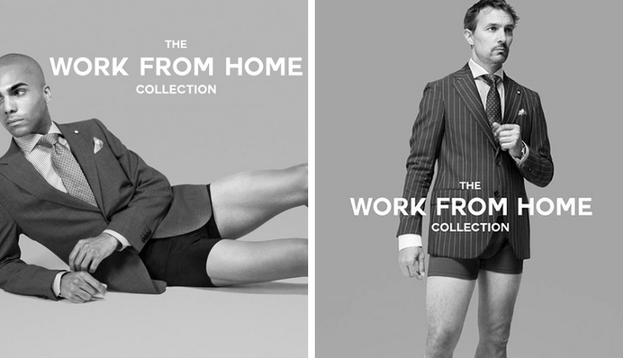 Канадский бренд представил свою версию мужской одежды для работы из дома - все в лучших традициях карантина