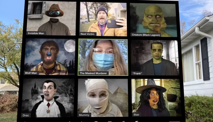 Батько зробив для дочки унікальний подарунок на Хелловін - це костюм конференції в Zoom