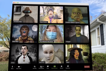 Батько зробив для дочки унікальний подарунок на Хелловін - це костюм конференції в Zoom