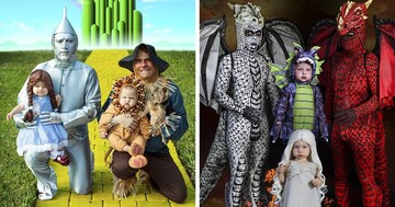 Папи близнюків створюють яскраві костюми на Хеллоуїн за мотивами улюблених фільмів - ось найкраще вбрання креативної сім'ї