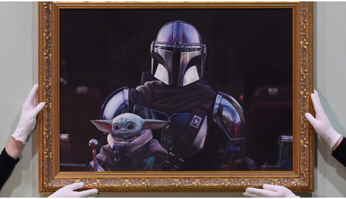 Старейшая художественная галерея мира представила портрет малыша Йоды и Мандалорца: фото