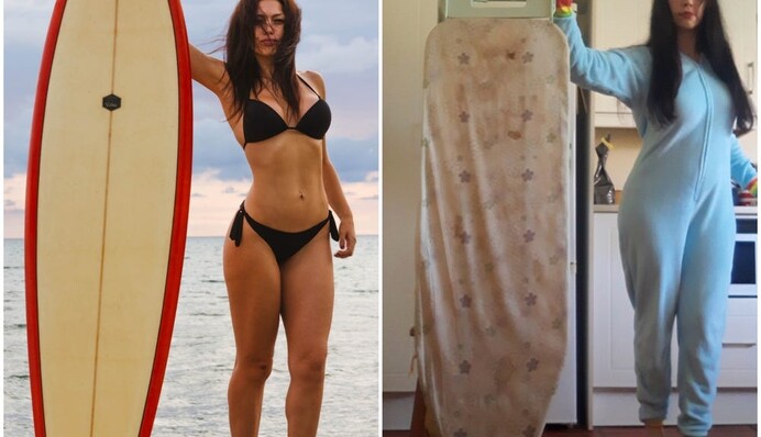 Дівчина повторила яскраві фото мандрівників не виходячи з дому, і це найкращий жарт про життя в 2020 році