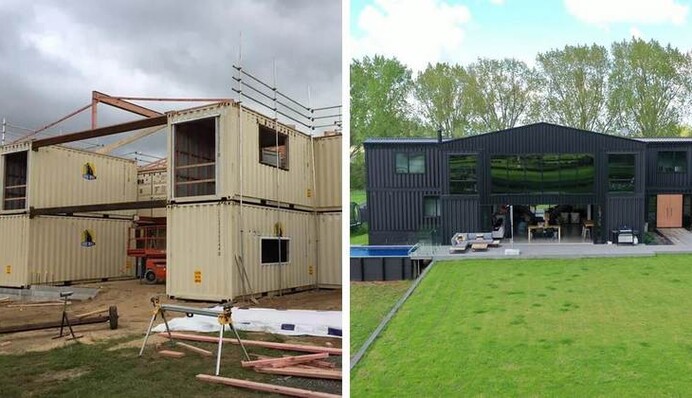 Чоловік купив 12 вантажних контейнерів та перетворив їх у стильний особняк - такому дизайну позаздрить будь-який архітектор