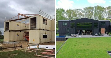 Мужчина купил 12 грузовых контейнеров и превратил их в стильный особняк - такому дизайну позавидует любой архитектор