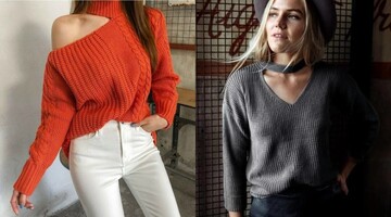 Свитер с вырезами - новый тренд сезона: 8 стильных луков в строгом стиле и не очень