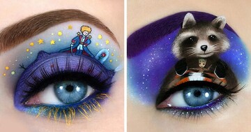 Художница превращает макияж в маленькие произведения искусства - кто бы мог подумать, что веки могут быть холстом