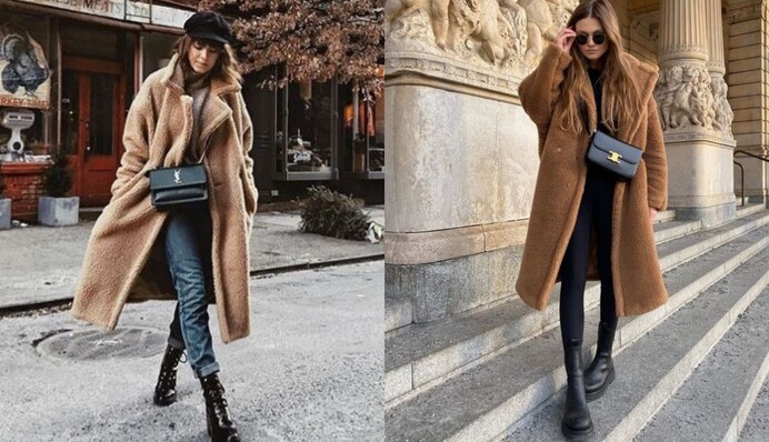 С чем носить шубу тедди этой зимой: 8 стильных идей к первым морозам