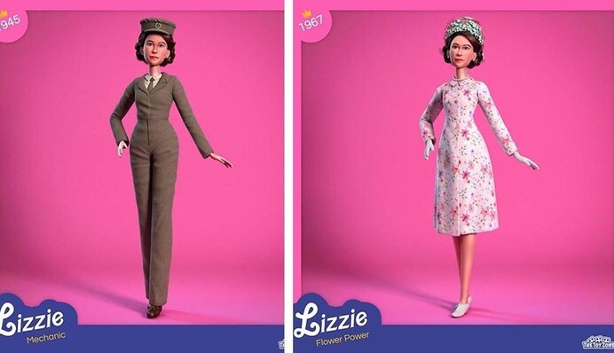 Дизайнеры посвятили новую серию Барби Елизавете II - куклы одеты в знаменитые наряды королевы последних 75 лет