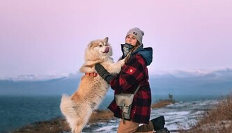 Жінка показала, як вигулює собак за полярним колом - після цього скаржитися на погоду вже не хочеться