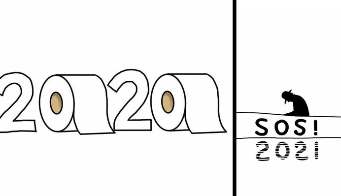 Художник обігрує 2020 рік у простих малюнках - його роботи мінімалістичні, але сповнені іронії та сенсу