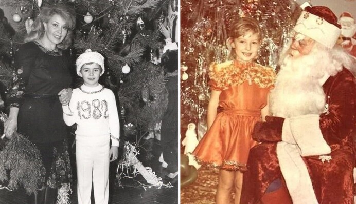 Украинские звезды показали свои детские фото возле елок: Осадчая была лисичкой, а Фагот - Новым годом
