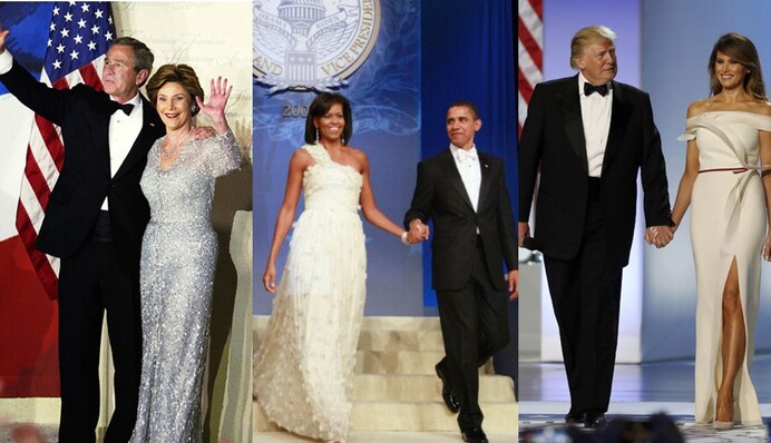 Від Барбари Буш до Меланії Трамп: як виглядали найвідоміші перші леді США на інавгураціях президентів