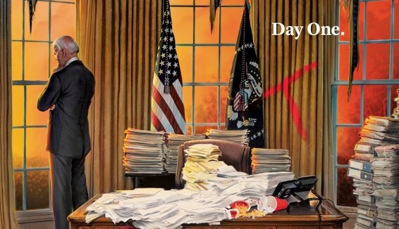 Журнал Time поместил на обложку Джо Байдена и погром в Овальном кабинете: фото