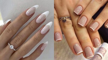 Стильный френч на февраль: 10 свежих идей маникюра для ногтей разной длины