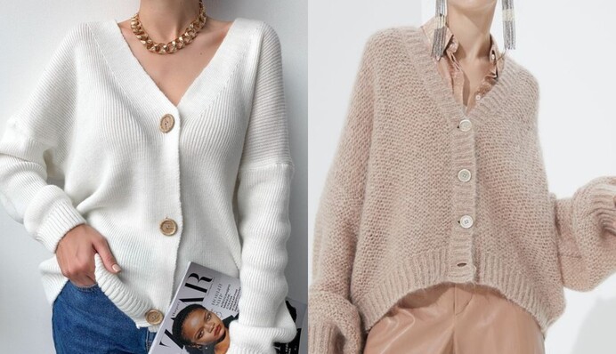 Хіт зими 2021 - вовняний кардиган: 7 стильних луків на кожен день