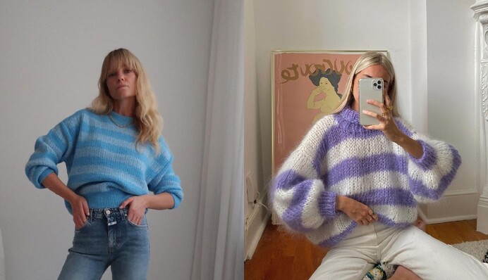 Свіжий тренд сезону - в'язаний светр у смужку: 7 стильних луків на кожен день