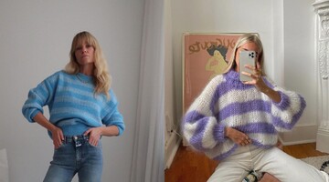 Свіжий тренд сезону - в'язаний светр у смужку: 7 стильних луків на кожен день