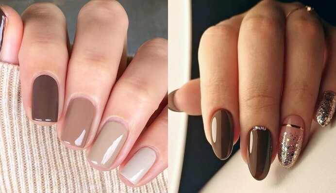 Шоколад и кофе: 10 стильных идей маникюра в оттенках коричневого