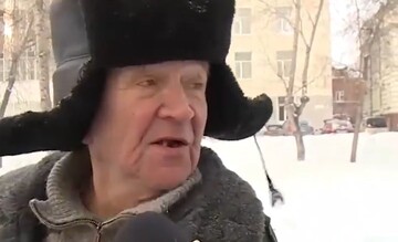 У Росії 70-річний двірник відповів на питання журналістки цитатою 
