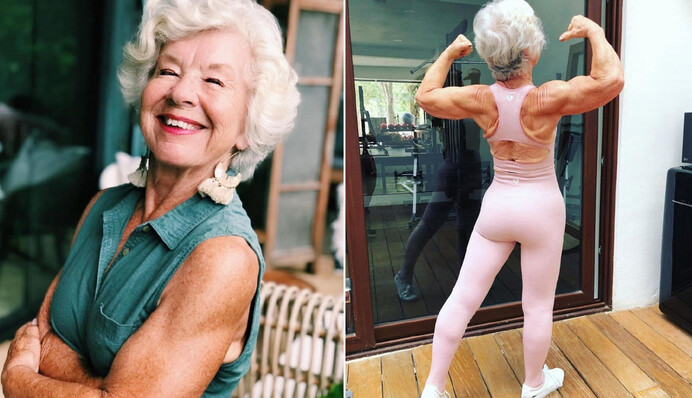 Хвороблива пенсіонерка взялася за гантелі, і 30 кг як не було. Замість них - обкладинки журналів і гора підписників