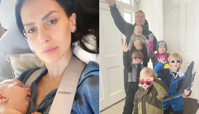 Жена Алека Болдуина показала шестого ребенка, и СМИ разгадывают тайну его рождения