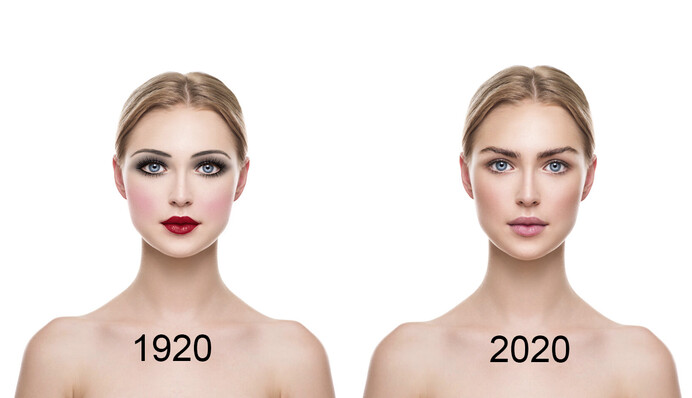 Експерти показали, як змінювалися тренди макіяжу за останнє сторіччя
