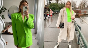 Неоновые оттенки возвращаются в моду: 8 стильных луков на весну 2021