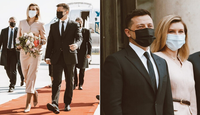 З'явилися фото Володимира та Олени Зеленських у Парижі: як виглядає перша леді на зустрічі з подружжям Макронів