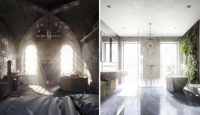 Дизайнери показали, як змінилися ванні кімнати за останні 500 років: фото
