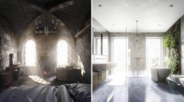 Дизайнеры показали, как изменились ванные комнаты за последние 500 лет: фото