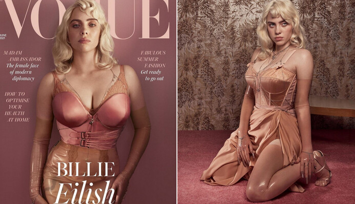 Біллі Айліш у корсеті та панчохах знялася для обкладинки Vogue - тепер шанувальники знають, як виглядає її особисте тату