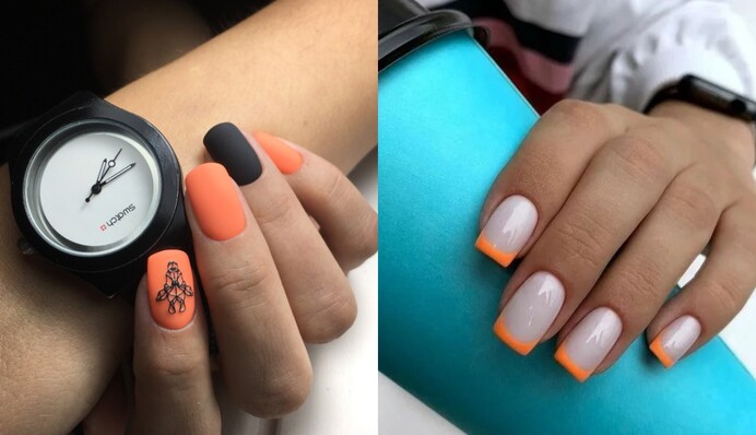 В трендах ярко-оранжевый маникюр: вот 8 креативных идей дизайна на лето