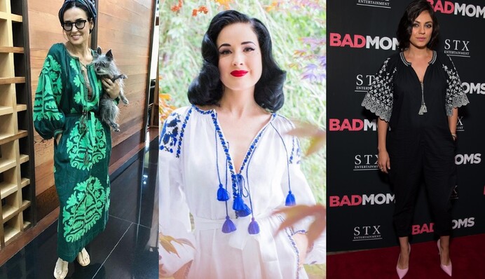 7 світових знаменитостей, у гардеробі яких є українська вишиванка