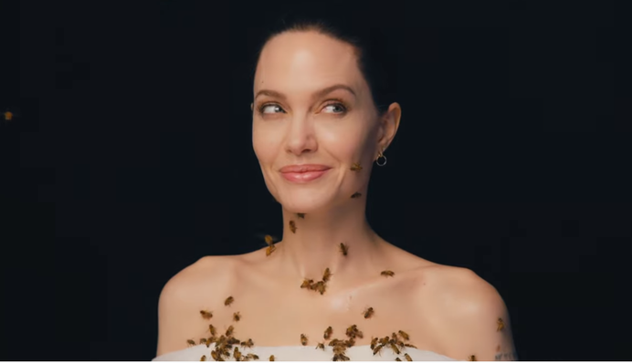 Анджеліну Джолі в сміливій фотосесії обліпили сотні бджіл