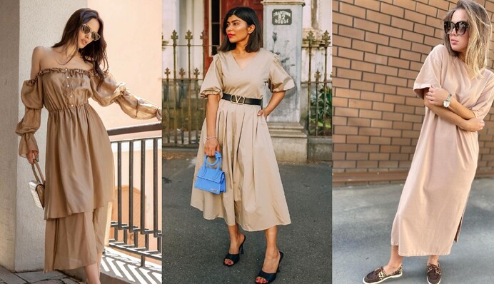 Тренд сезону - бежева сукня: ось 7 стильних образів цього літа