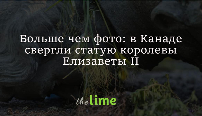 Больше чем фото: в Канаде свергли статую королевы Елизаветы II