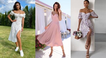 7 стильних суконь з відкритими плечима: як і з чим носити трендову модель літа