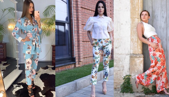 Штани з квітковим принтом повернулися в тренди: 8 стильних моделей під піджак і легкий топ